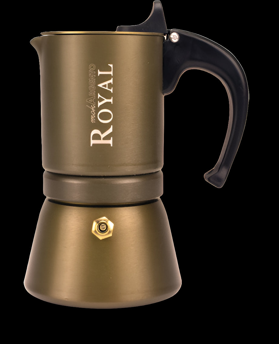 Caffettiera Moka Argento Royal  – Nichel Free in Metalceramica GHA, 2 tazzine